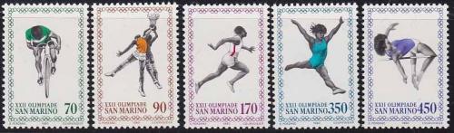 Poštové známky San Marino 1980 LOH Moskva Mi# 1214-18