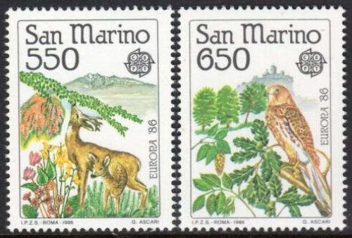Poštovní známky San Marino 1986 Evropa CEPT, ochrana pøírody Mi# 1339-40 Kat 25€