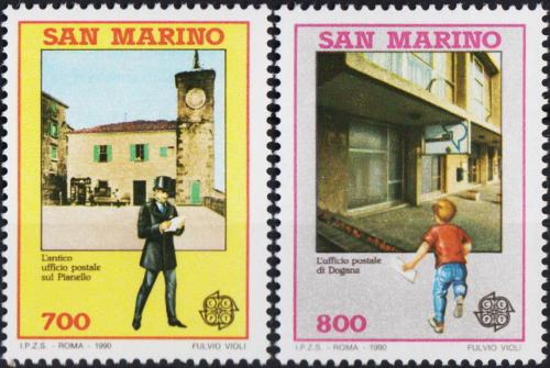 Poštové známky San Marino 1990 Európa CEPT, pošta Mi# 1432-33 Kat 7€