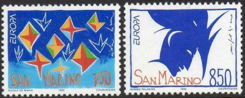 Poštové známky San Marino 1993 Európa CEPT, moderní umenie Mi# 1523-24