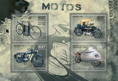 Poštové známky SAR 2012 Historické motocykly Mi# 3832-35 Kat 16€