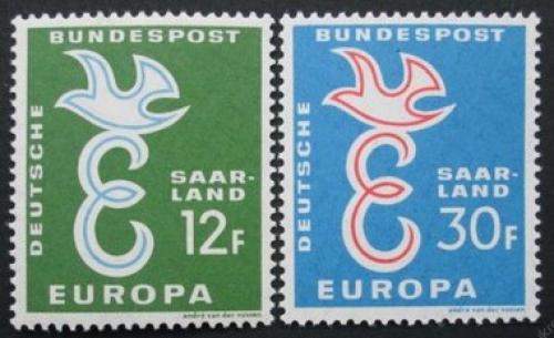 Poštové známky Sársko 1958 Európa CEPT Mi# 439-40
