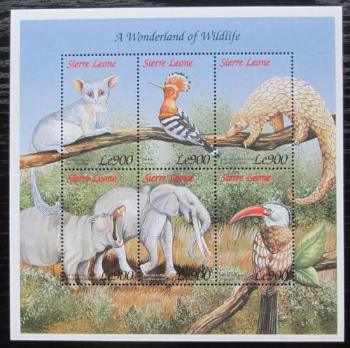 Poštové známky Sierra Leone 1999 Africká fauna Mi# 3241-46 Kat 9€