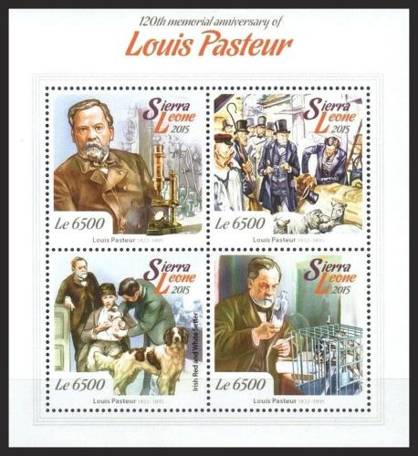 Potov znmky Sierra Leone 2015 Louis Pasteur, vakcinace Mi# 6163-66 Kat 12