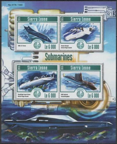 Poštové známky Sierra Leone 2015 Ponorky Mi# 6214-17 Kat 11€