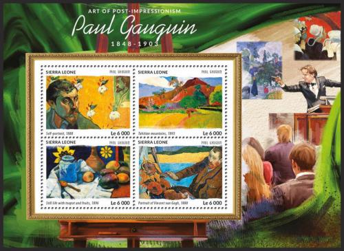 Potov znmky Sierra Leone 2015 Umenie, Paul Gauguin Mi# 6456-59 Kat 11