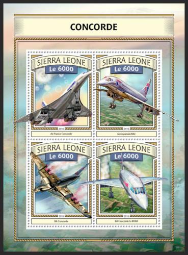 Potov znmky Sierra Leone 2016 Concorde Mi# 7878-81 Kat 11