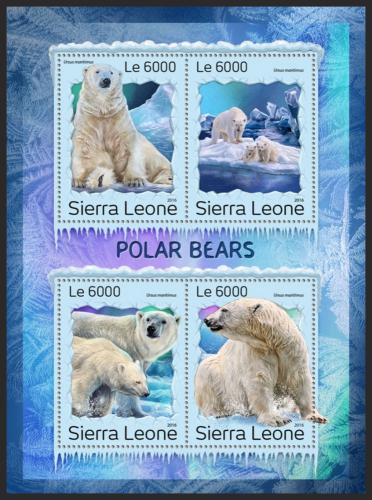 Potov znmky Sierra Leone 2016 adov medvede Mi# 7978-81 Kat 11 - zvi obrzok