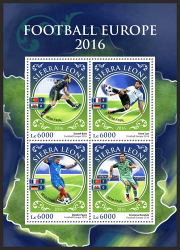 Poštové známky Sierra Leone 2016 ME ve futbale Mi# 7628-31 Kat 11€