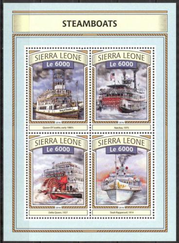 Poštové známky Sierra Leone 2016 Parníky Mi# 7853-56 Kat 11€