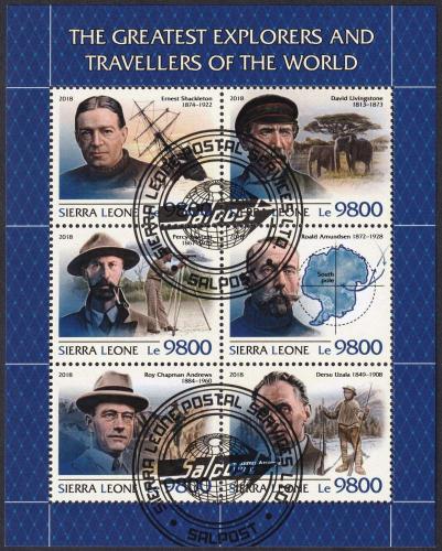 Potov znmky Sierra Leone 2018 Slavn objevitel 2A Mi# 10220-25 Kat 16