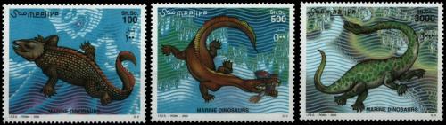 Potov znmky Somlsko 2000 Mot dinosaury TOP SET Mi# 843-45 Kat 15