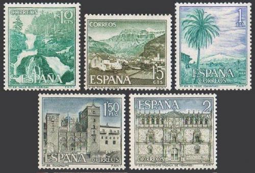 Poštové známky Španielsko 1966 Pamätihodnosti Mi# 1616-20