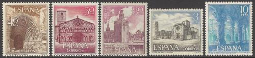 Poštové známky Španielsko 1966 Pamätihodnosti Mi# 1636-40