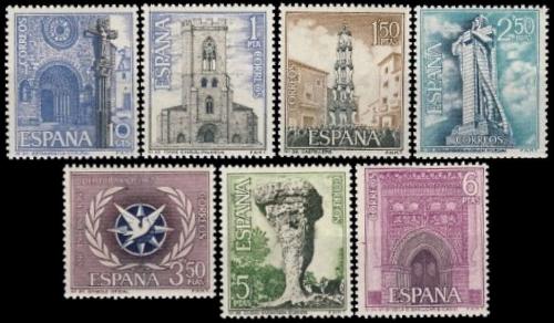 Poštové známky Španielsko 1967 Pamätihodnosti Mi# 1692-98