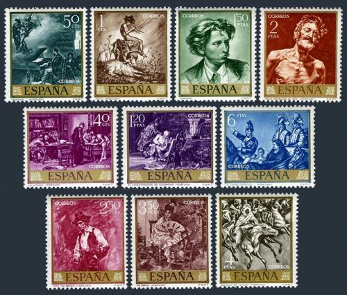 Poštové známky Španielsko 1969 Umenie, Cano Mi# 1796-1805