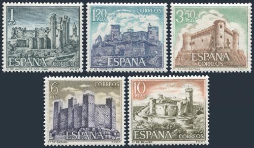 Poštové známky Španielsko 1970 Hrady Mi# 1866-70
