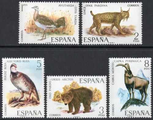 Poštové známky Španielsko 1971 Iberská fauna Mi# 1931-35