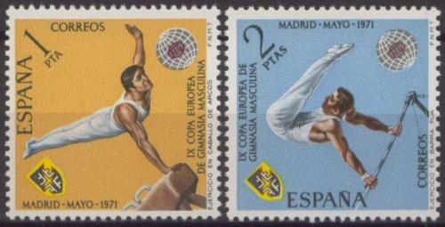 Poštové známky Španielsko 1971 ME v gymnastice Mi# 1929-30