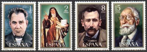 Poštové známky Španielsko 1971 Osobnosti Mi# 1921-24