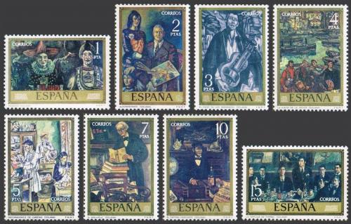 Poštové známky Španielsko 1972 Umenie, José Gutiérrez Solana Mi# 1972-79