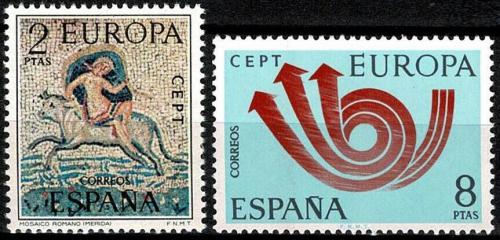 Poštové známky Španielsko 1973 Európa CEPT Mi# 2020-21