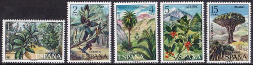 Poštové známky Španielsko 1973 Flóra Kanárských ostrovù Mi# 2015-19
