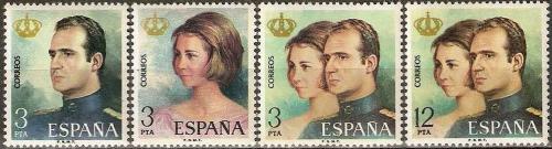 Poštové známky Španielsko 1975 Krá¾ovský pár Mi# 2195-98