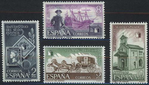 Poštové známky Španielsko 1975 První španìlská známka, 125. výroèie Mi# 2126-29