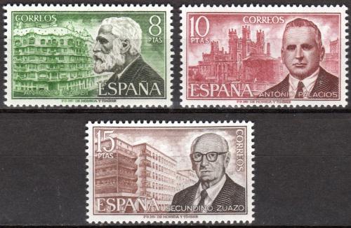 Poštové známky Španielsko 1975 Stavitelé Mi# 2135-37
