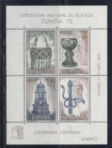 Poštové známky Španielsko 1975 Výstava ESPANA Mi# Block 20 Kat 8€