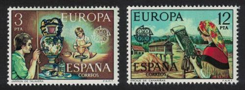Poštové známky Španielsko 1976 Európa CEPT, umìlecké øemeslo Mi# 2209-10