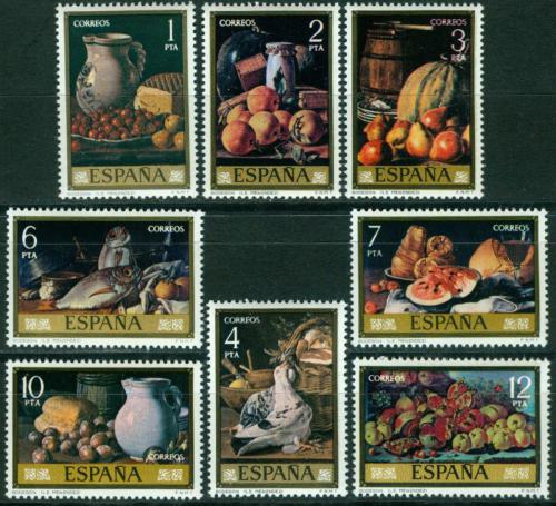 Poštovní známky Španìlsko 1976 Umìní, Luis Egidio Meléndez Mi# 2253-60