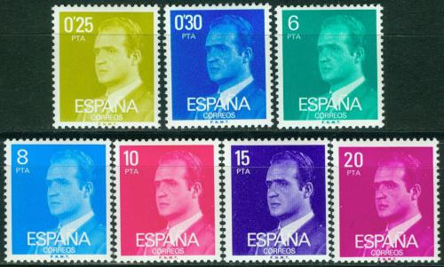 Poštové známky Španielsko 1977 Krá¾ Juan Carlos I. Mi# 2303-09