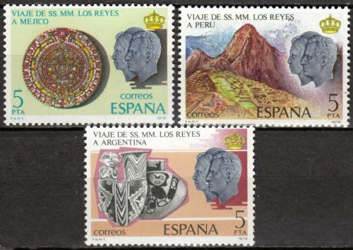 Poštovní známky Španìlsko 1978 Královský pár v Mexiku Mi# 2385-87