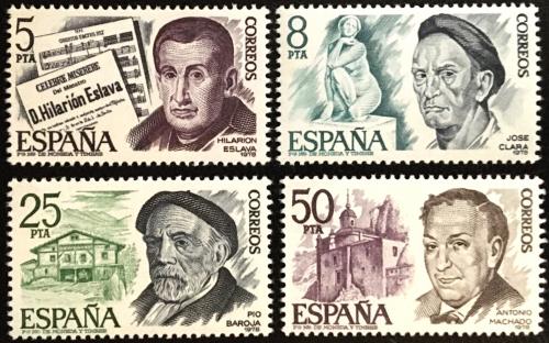 Poštovní známky Španìlsko 1978 Umìlci Mi# 2348-51