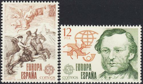 Poštovní známky Španìlsko 1979 Evropa CEPT, historie pošty Mi# 2412-13