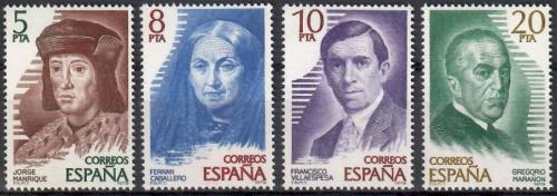 Poštovní známky Španìlsko 1979 Spisovatelé Mi# 2404-07