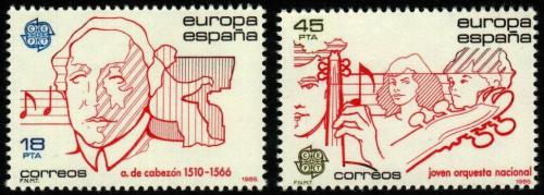 Poštové známky Španielsko 1985 Európa CEPT, rok hudby Mi# 2671-72