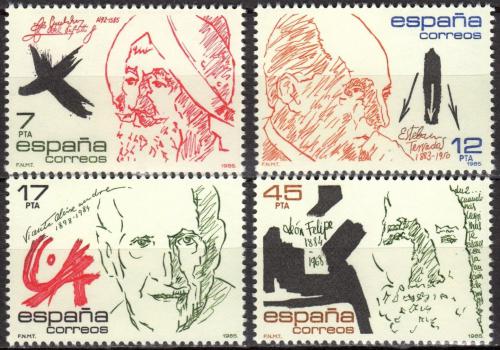 Poštové známky Španielsko 1985 Osobnosti Mi# 2690-93