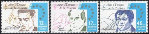 Poštové známky Španielsko 1985 Rok hudby Mi# 2685-87