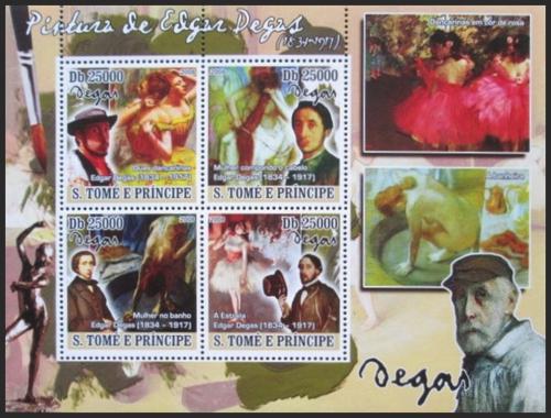 Potov znmky Svt Tom 2008 Umenie, Edgar Degas Mi# 3731-34 Kat 12