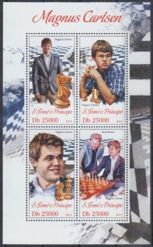 Potov znmky Svt Tom 2013 Magnus Carlsen, achy Mi# 5351-54 Kat 10 - zvi obrzok
