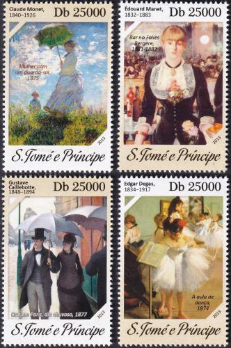 Potov znmky Svt Tom 2013 Umenie, impresionismus 1B Mi# 5441-44 Kat 10