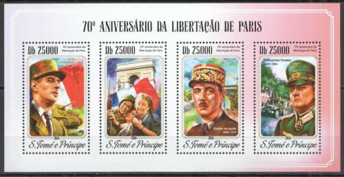 Poštové známky Svätý Tomáš 2014 Oslobodenie Paøíže Mi# 5940-43 Kat 10€