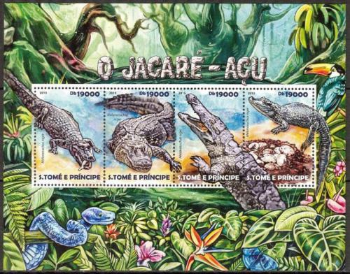 Poštové známky Svätý Tomáš 2015 Kajman èerný Mi# 6136-39