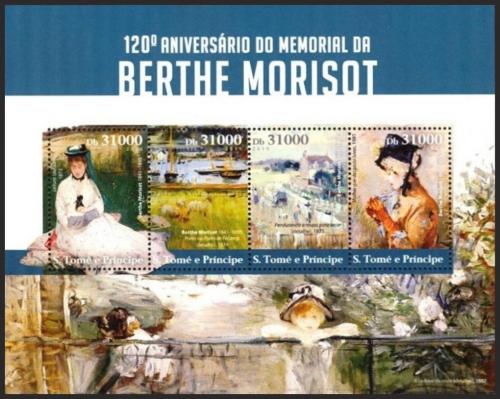 Potov znmky Svt Tom 2015 Umenie, Berthe Morisot Mi# 6228-31 Kat 12 - zvi obrzok