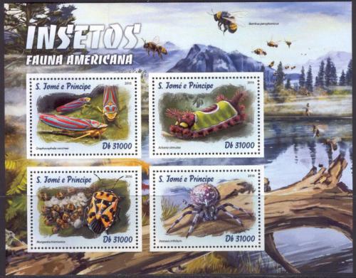 Poštové známky Svätý Tomáš 2016 Americký hmyz Mi# 6771-74 Kat 12€