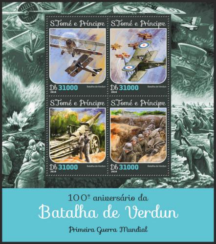 Potov znmky Svt Tom 2016 Bitka u Verdunu, 100. vroie Mi# 6536-39 Kat 12