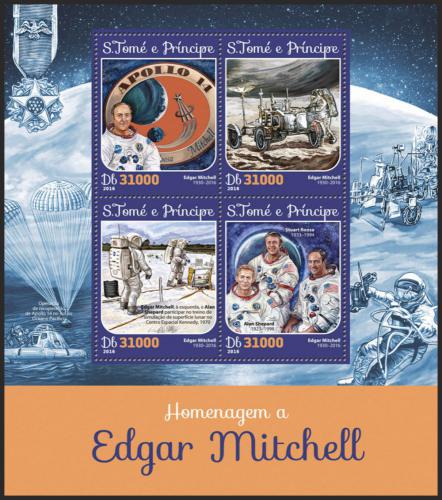 Potov znmky Svt Tom 2016 Edgar Mitchell, kozmonaut Mi# 6606-09 Kat 12